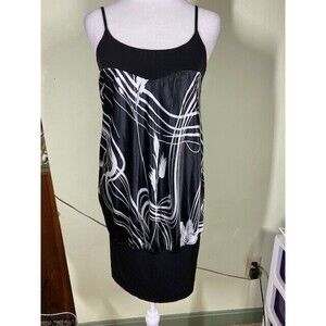 THX Thanx Collection Women Sz S Black Floral Mini Dress City Chic Sophisticated